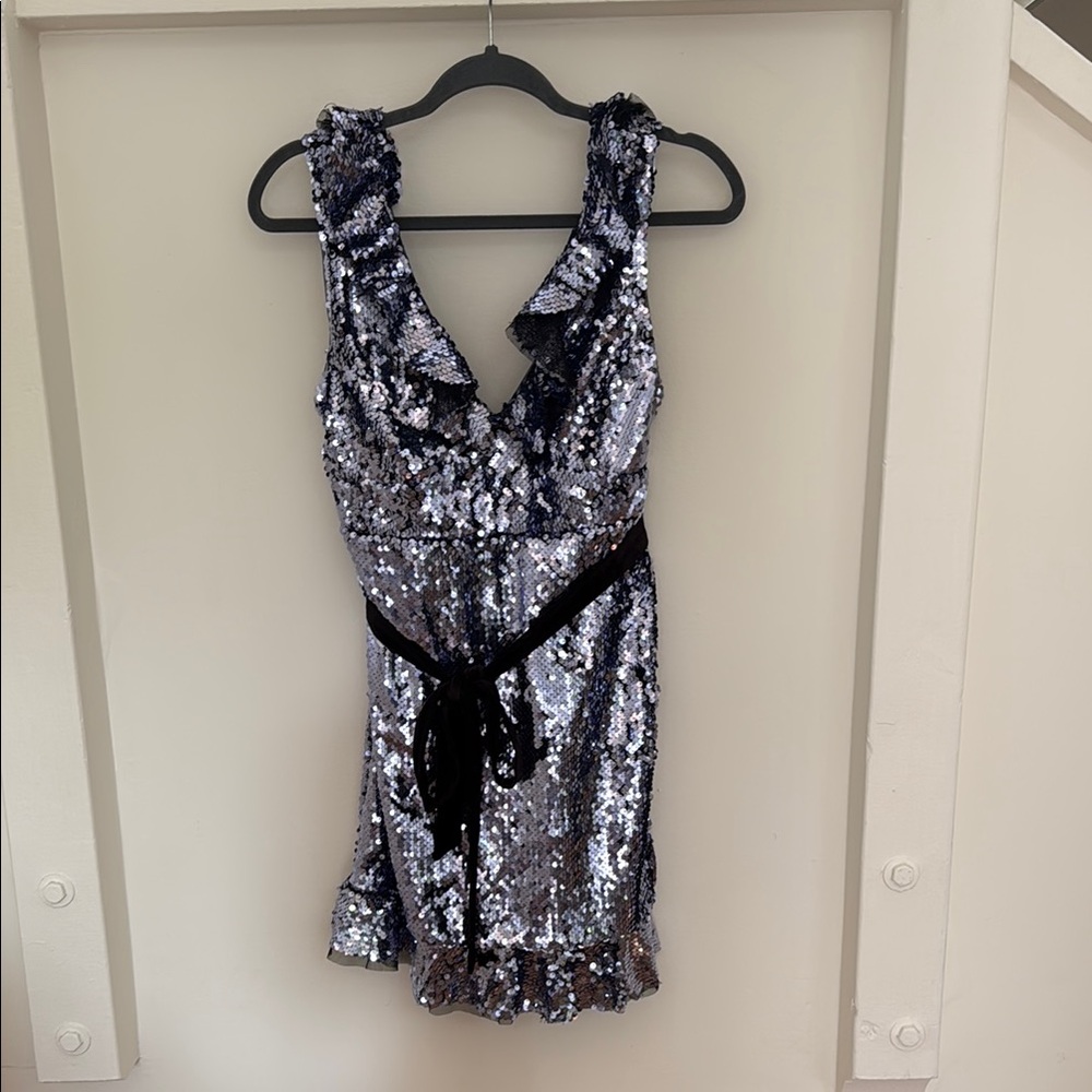 Free People Black Velvet Dress